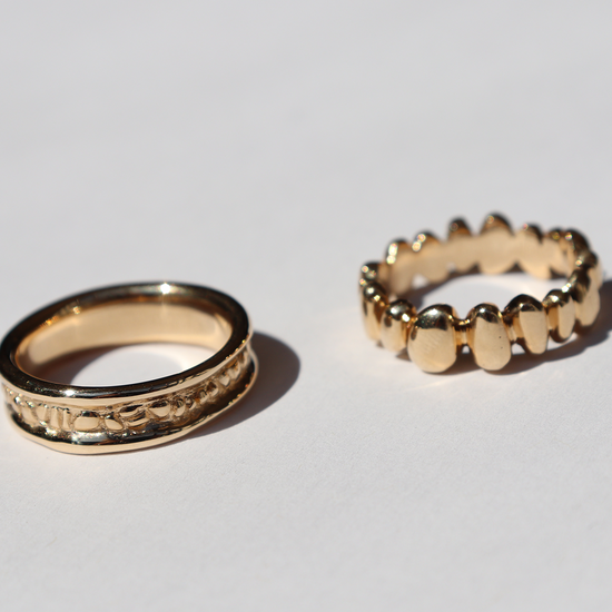 Ruins Ring / Polished Sides - Goldpoint Studio - Greenpoint, Brooklyn - Fine Jewelry