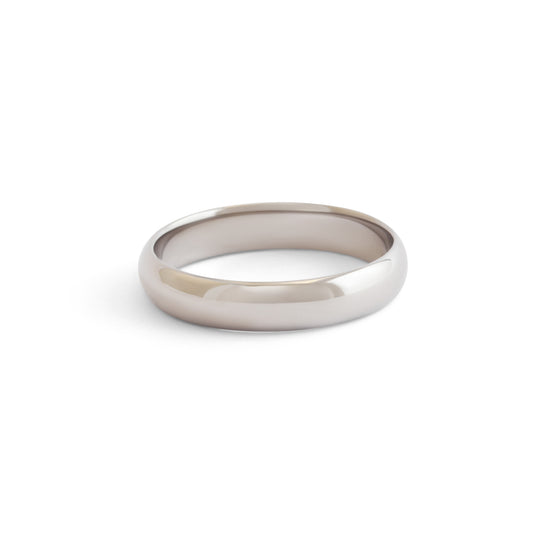 Standard Dome Band / Grey Gold - Goldpoint Studio - Greenpoint, Brooklyn - Fine Jewelry
