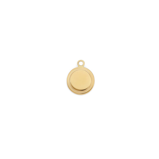 Step Frame Charm / Circle by Goldpoint