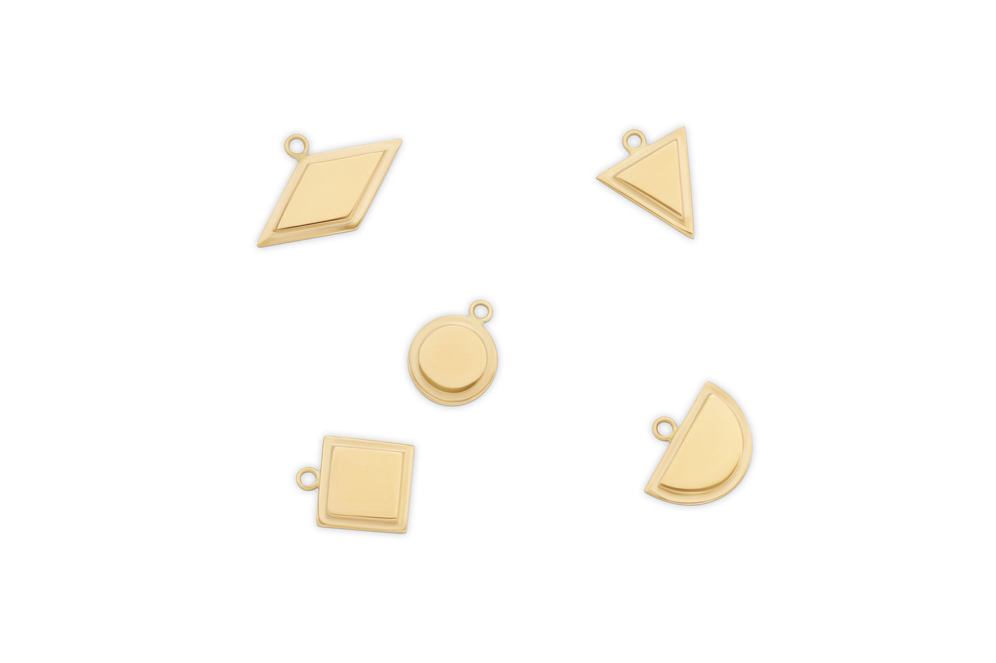 Step Frame Charm / Triangle by Goldpoint