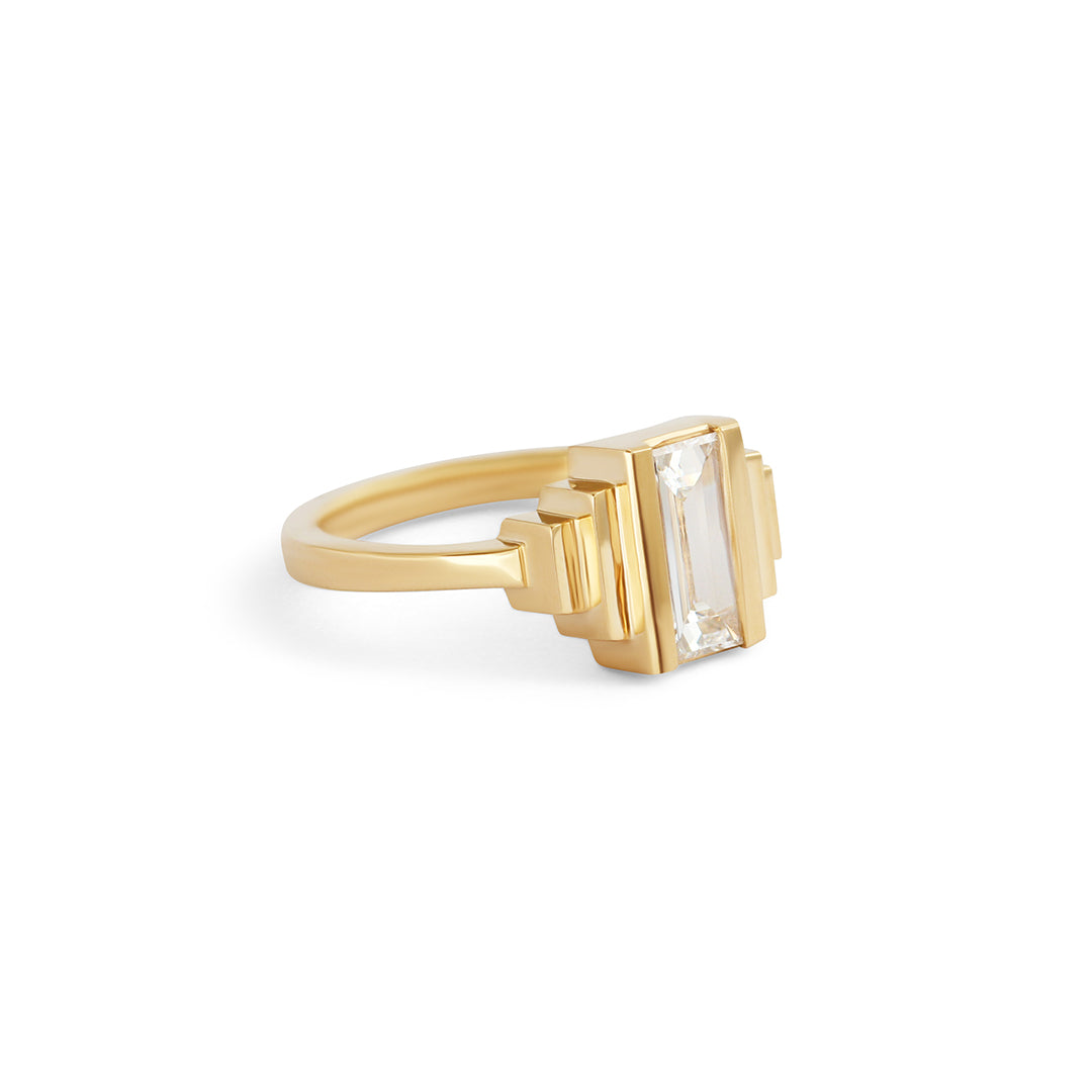 Step Ring / Lab Baguette Diamond .57ct
