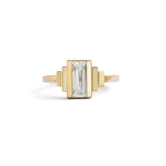 Step Ring / Lab Baguette Diamond .57ct