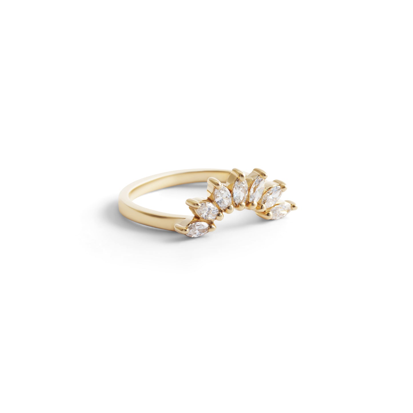 U Band / Lab Marquise Diamonds - Goldpoint Studio - Greenpoint, Brooklyn - Fine Jewelry