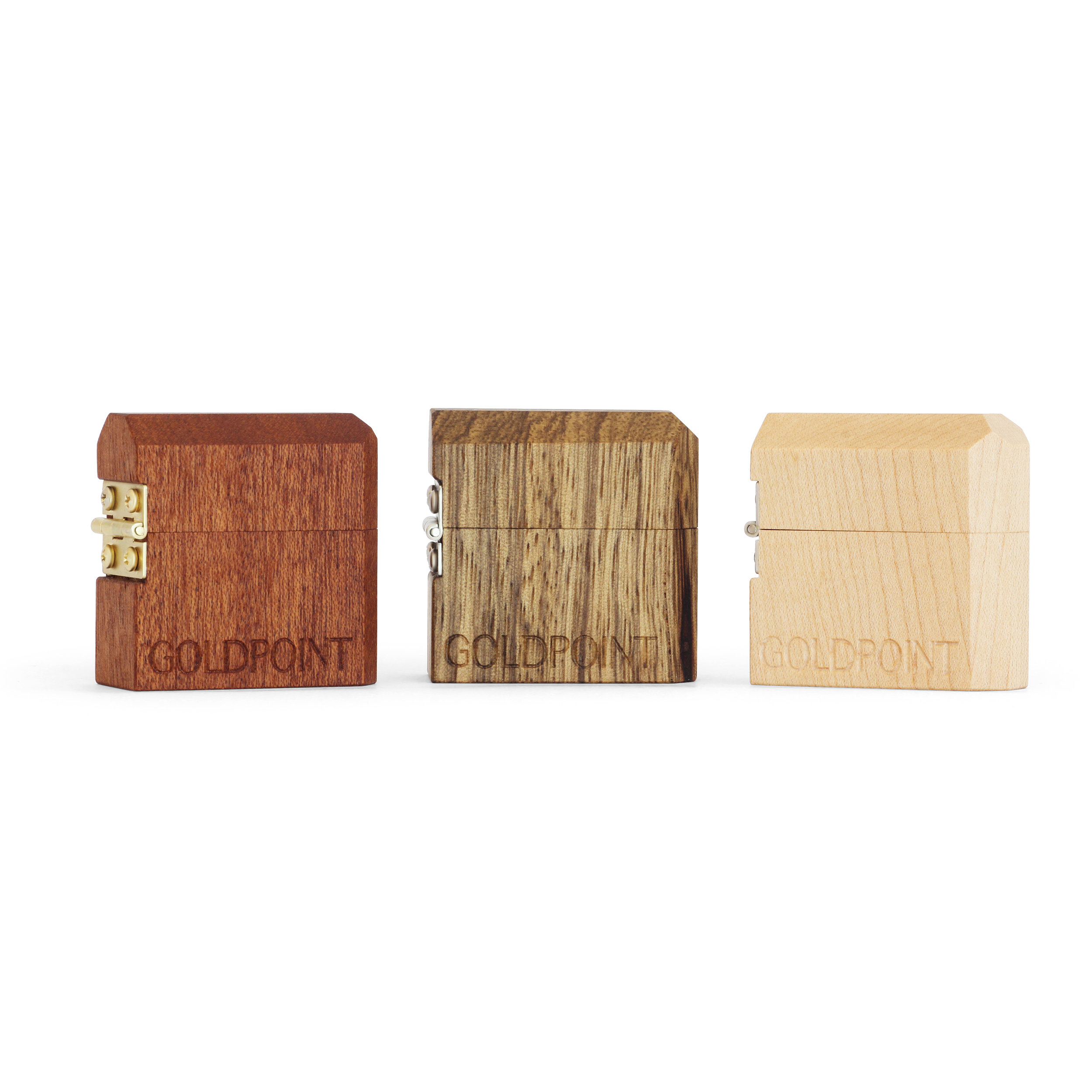 Pocket Ring Box / Natural Wood by Goldpoint
