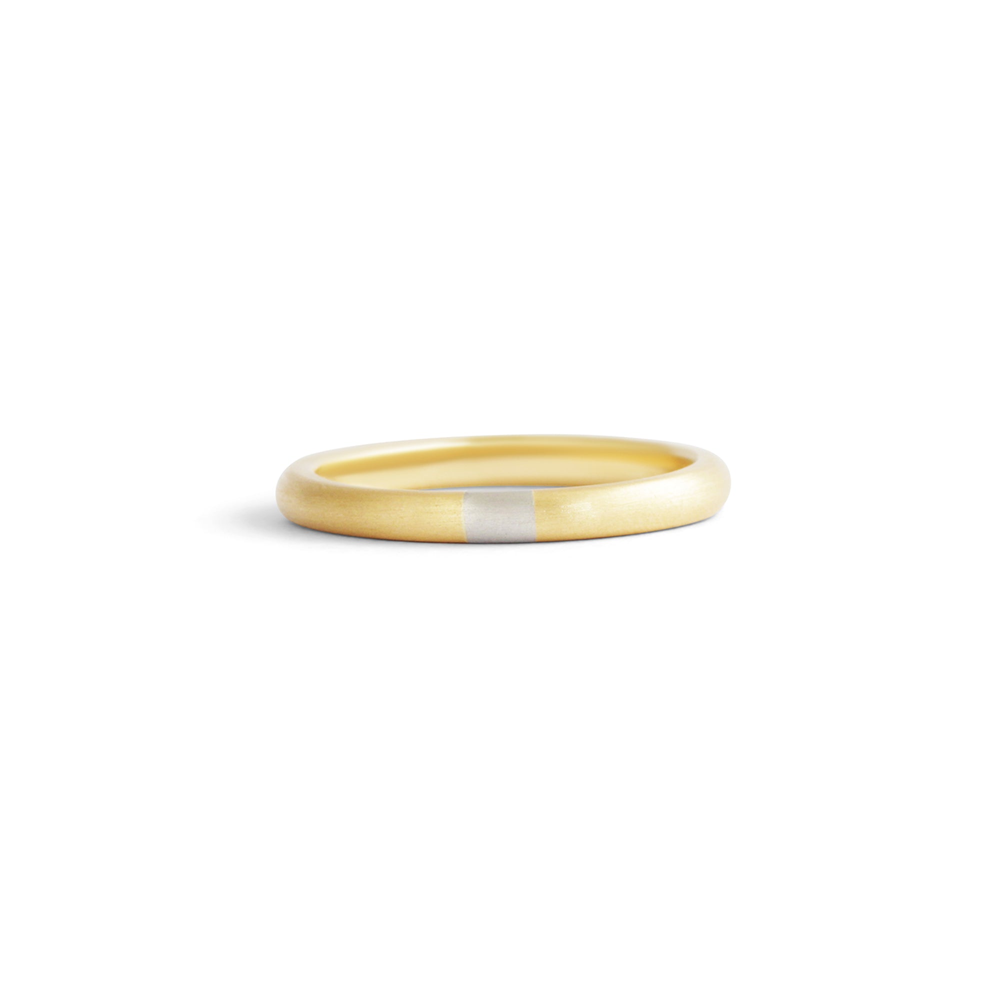 Front view of You & Me Dome Band Two-Tone / Large by Goldpoint