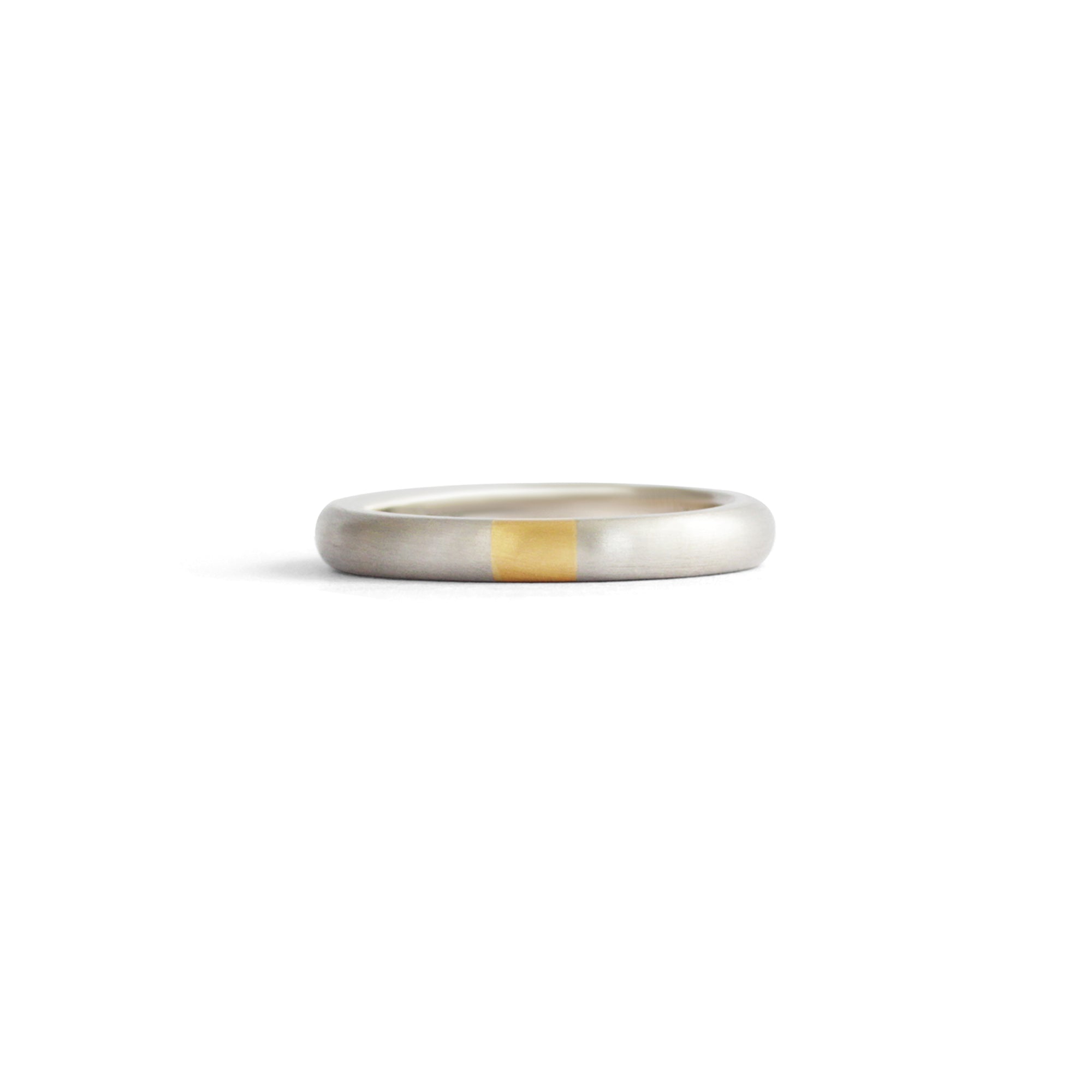 Front view of You & Me Dome Band Two-Tone / Small by Goldpoint