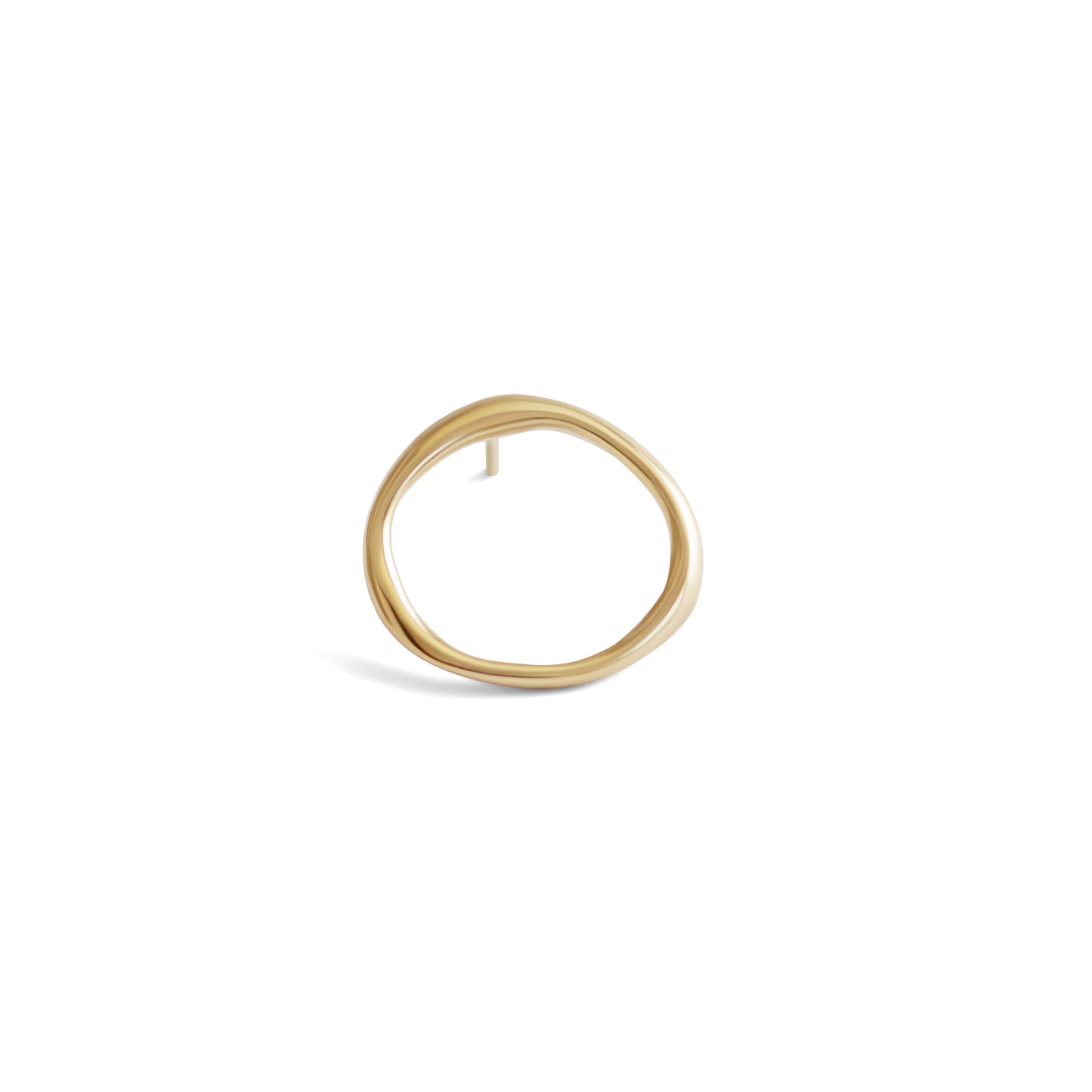 Amorphous Earring / Large Circle - Goldpoint Studio - Greenpoint, Brooklyn - Fine Jewelry