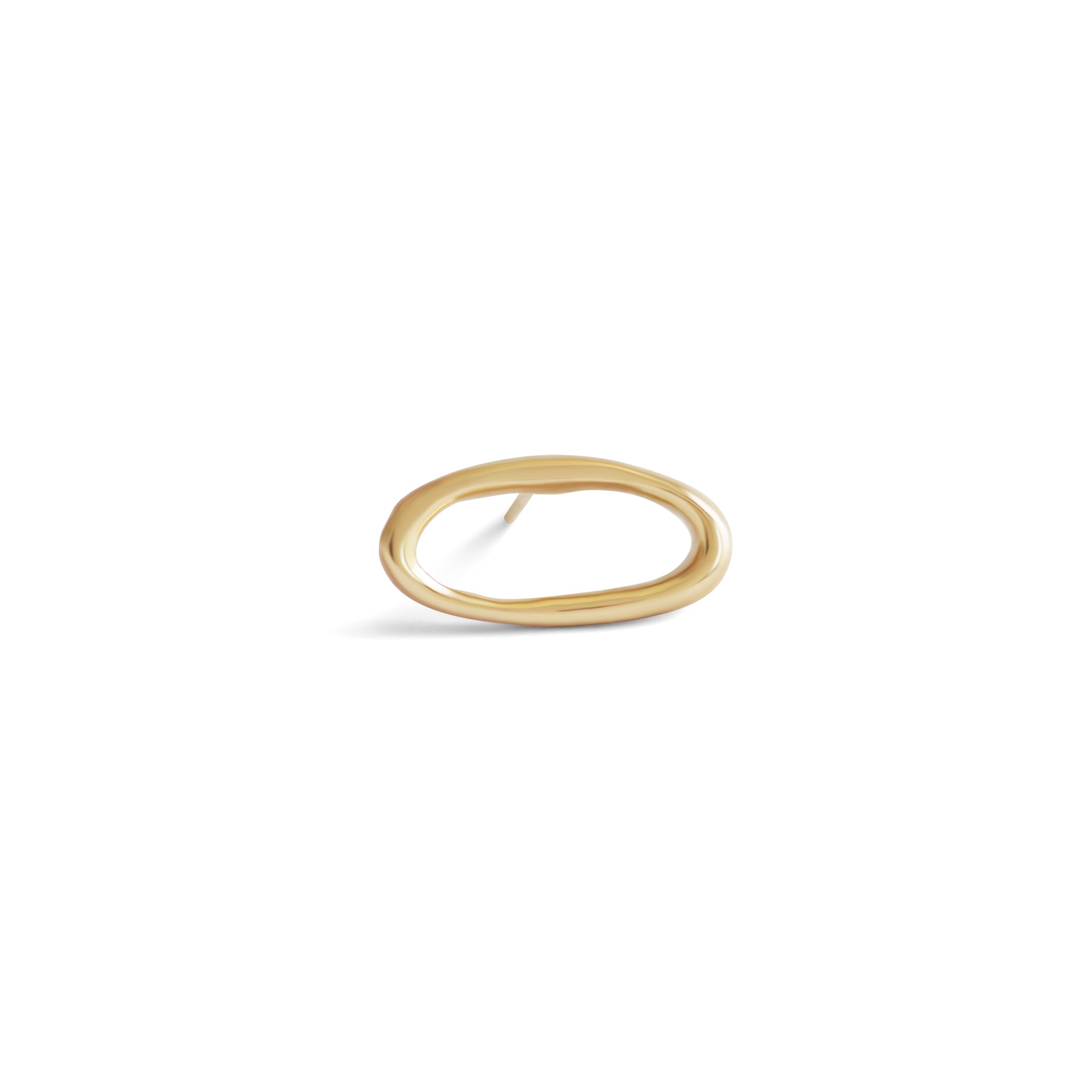 Amorphous Earring / Oval Sideways by Goldpoint