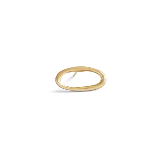 Amorphous Earring / Oval Sideways by Goldpoint