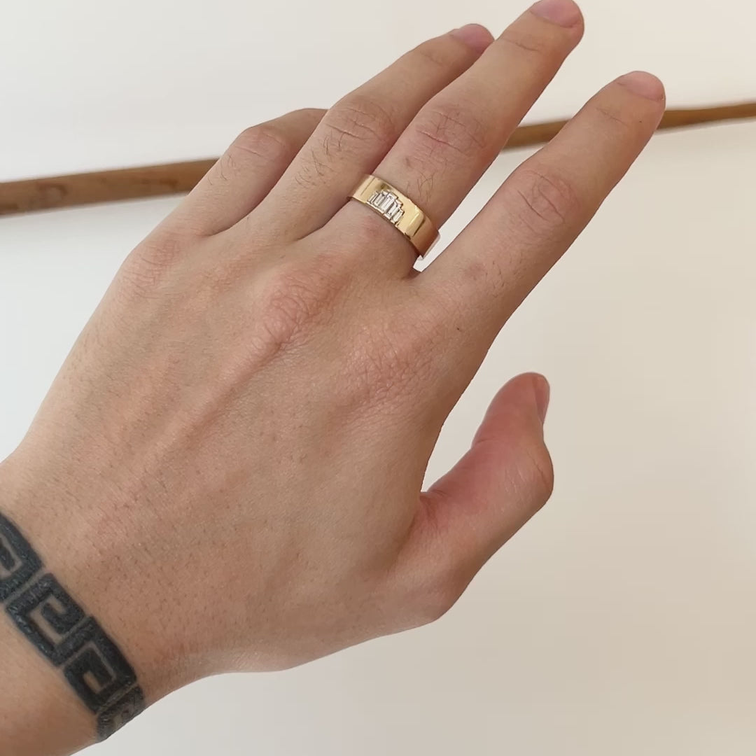 Load and play video in Gallery viewer, Horizon Band / Step Lab Baguette Diamonds .33ct
