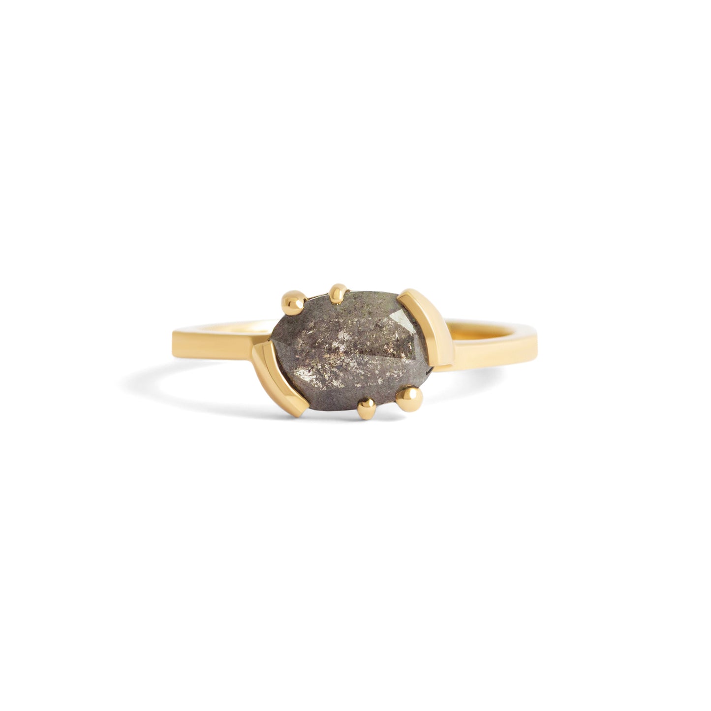 Load image into Gallery viewer, Miro Ring / Rose Cut Oval S + P Diamond 1.02ct - Goldpoint Studio - Greenpoint, Brooklyn - Fine Jewelry
