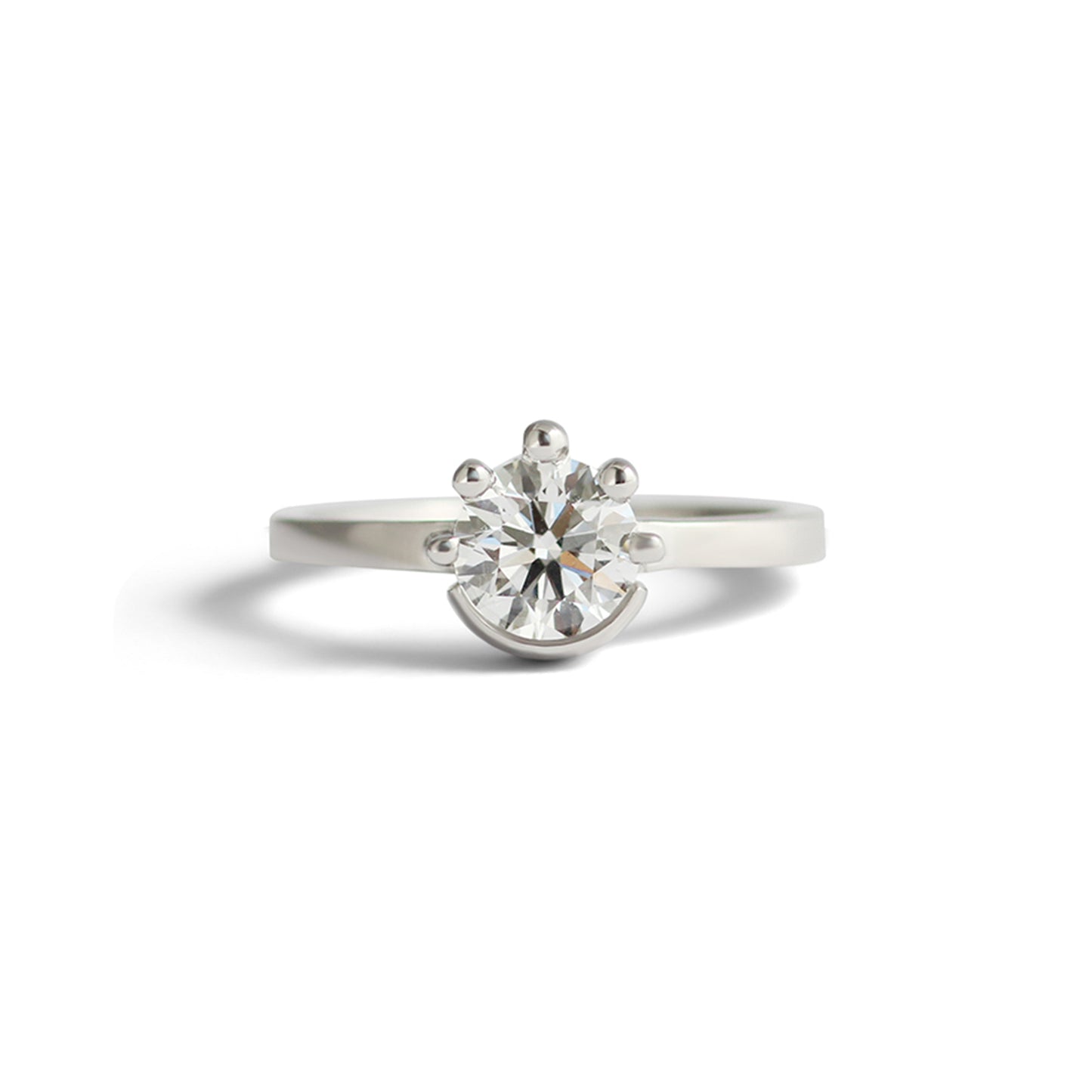 Miro Ring / Lab Round Diamond 1ct - Goldpoint Studio - Greenpoint, Brooklyn - Fine Jewelry